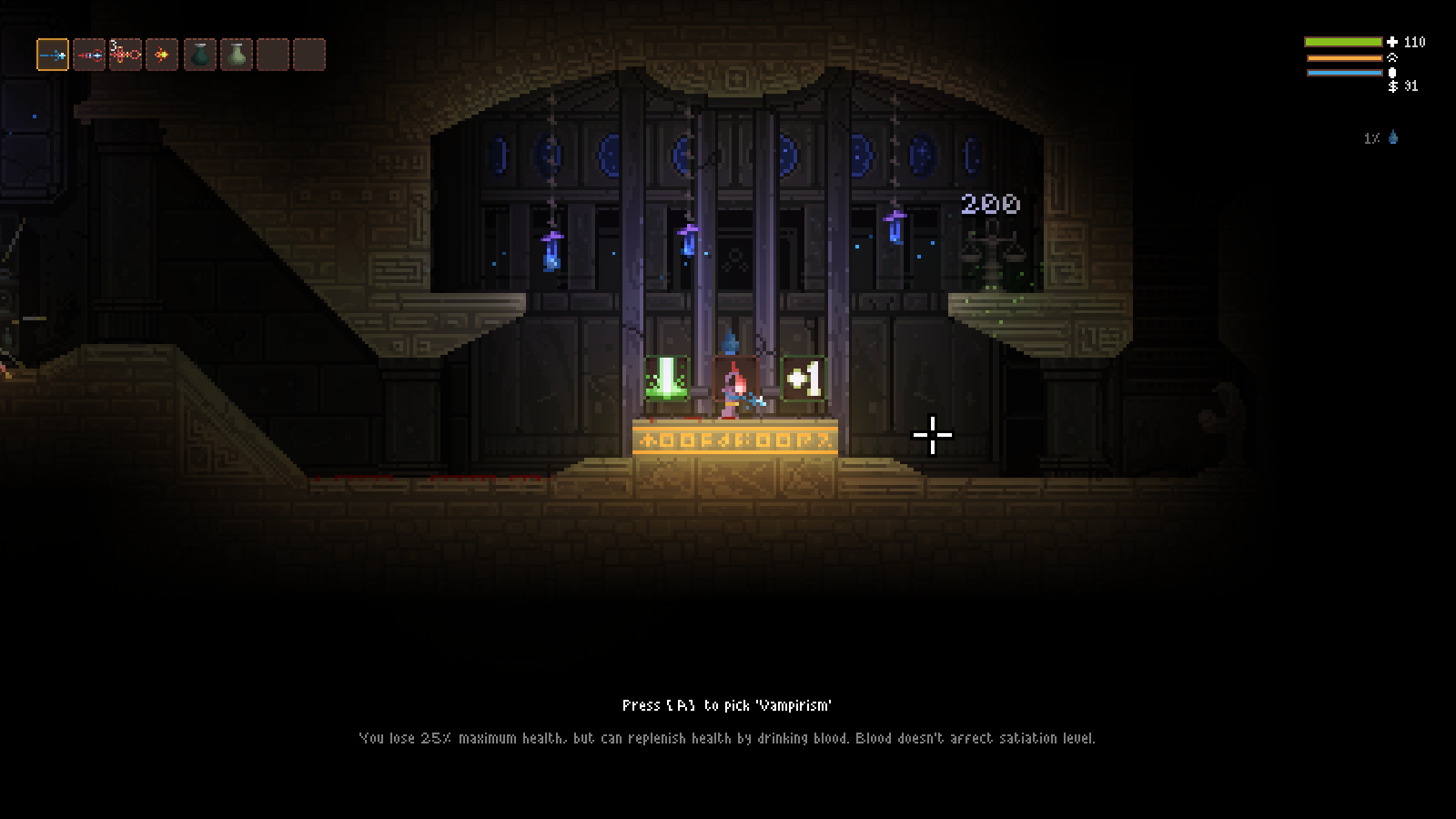 I picked up Vampirism, but I did not pick up the knowledge of how to actually drink blood.